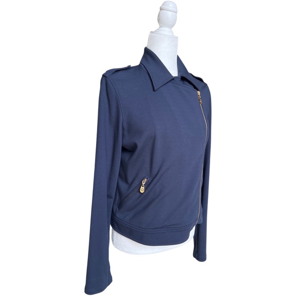 C Wonder Zip Moto Jacket Navy. Mint Condition. Size Medium. - Picture 3 of 5